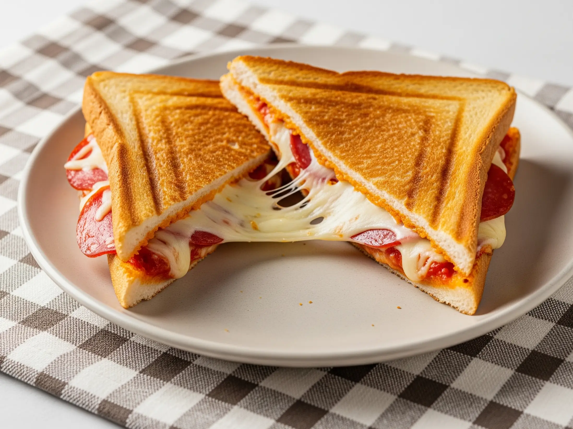 Fırınlanmış pizza ekmeğinde nefis tost